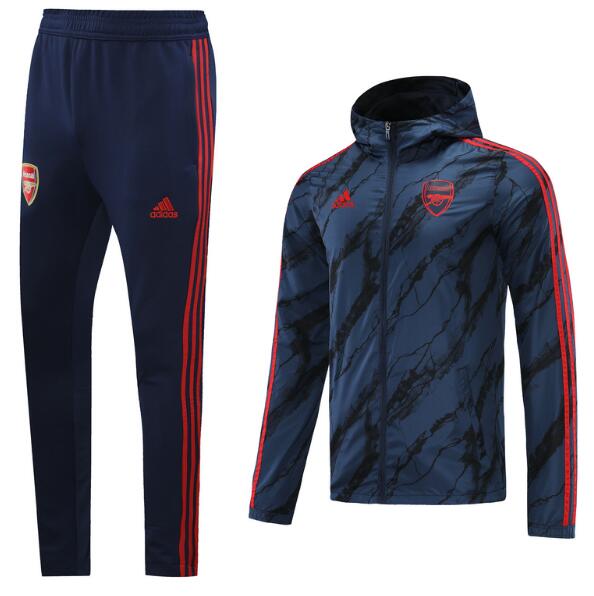 2021/22 Arsenal Blue Training Kits Hoodie Jacket with Pants